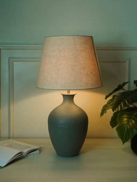 James Grey Metal Table Lamp