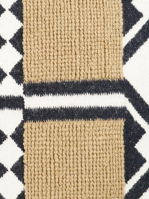 Trudy Hand-woven Wool Geometric Rug - Beige