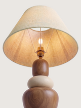 Virginia Cotton Lampshade with Mini Pebble Base