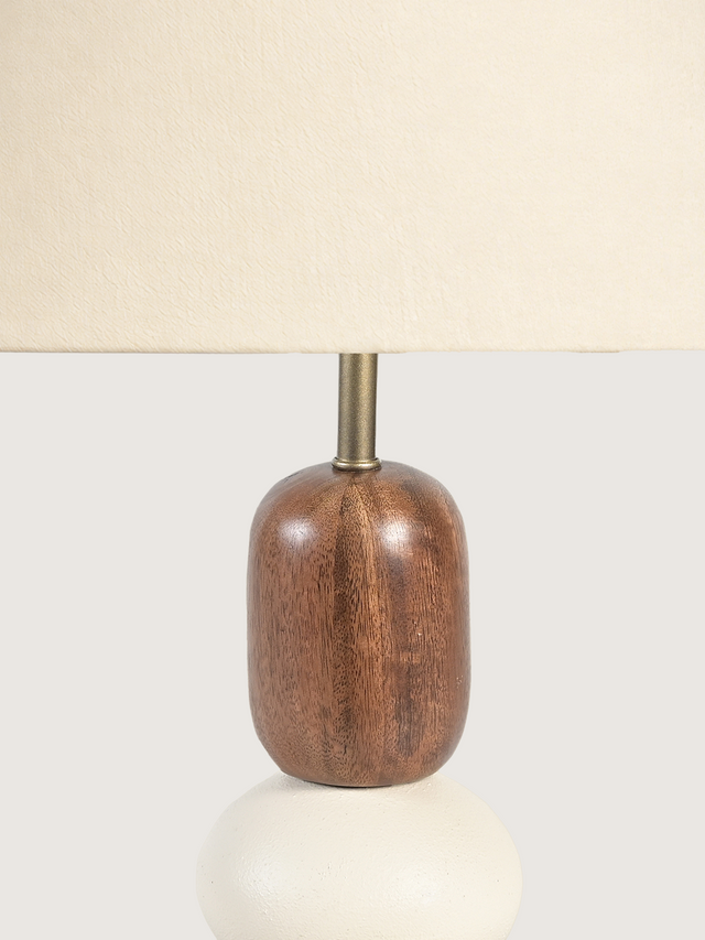 Virginia Cotton Lampshade with Mini Pebble Base